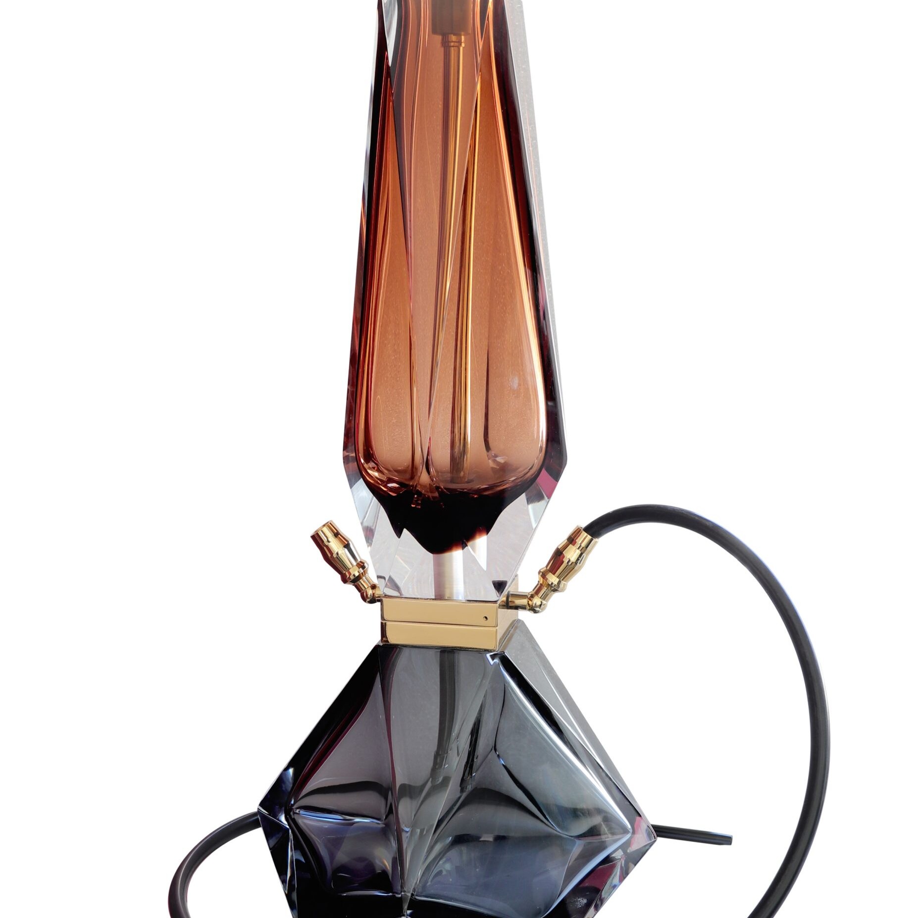 The Shisha a Murano glass masterpiece by Alessandro Mandruzzato, showcases exquisite craftsmanship and deep, rich hues.